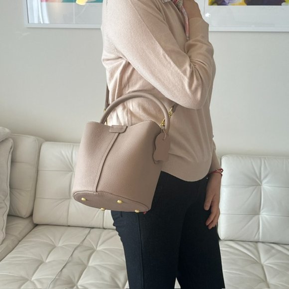 Genuine Leather Bucket Bag, Luxury Mini Crossbody Bag - Picture 6 of 6